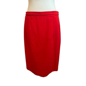Diane Von Furstenberg Red Pencil Skirt Size 12